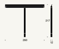Billede af FROST NOVA2 Bruseskraber m. holder B: 26cm - Mat Sort