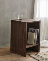 Billede af Nordal NAPO Sengebord/Sidebord 40x40 cm - Mørkebrun