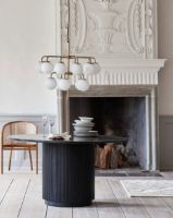 Billede af Nordal PALMA Lysekrone Ø: 74 cm - Messing/Hvid