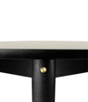 Billede af FDB Møbler Spisebord Unit10 C62 Bjørk Ø115 cm - Massiv Eg Sort/Lysegrå