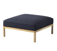 Billede af FDB Møbler L37 7-9-13 Sofamodul Puf 90x90 cm - Dark Blue/Main Line Flax