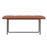 Billede af Wendelbo Tip Toe Bench Medium L: 110 cm - Black Powder Coated Steel/Parma Col. Cognac