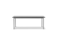 Billede af Fredericia Furniture 6631 Plan Bord 200x100 cm - Sort/Børstet stål 