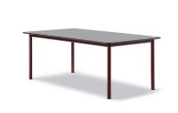Billede af Fredericia Furniture 6631 Plan Bord 200x100 cm - Sort/Bordeaux 