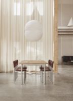 Billede af Fredericia Furniture 6631 Plan Bord 200x100 cm - Sort/Bordeaux 