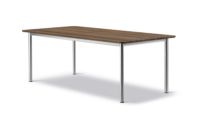 Billede af Fredericia Furniture 6631 Plan Bord 200x100 cm - Røget Eg/Børstet Stål 