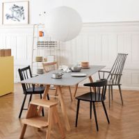 Billede af HAY CPH30 Extendable Leaf 50x80 cm - Lacquered Oak/Grey Linoleum