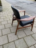 Billede af Snedkergaarden Arne Vodder BO90 - Olieret Amerikansk Valnød/Sort Savanne Læder