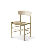 Billede af Fredericia Furniture 3239 J39 Mogensen Spisebordsstol SH: 46,5 cm - Sæbebehandlet Bøg/Natur Flet