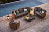 Billede af Cane-line Outdoor Arch 3 pers. Sofa Modul B: 223 cm - Natural/Grå