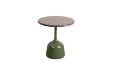 Billede af Cane-line Outdoor Glaze Sofabord Lille Ø: 45 cm - Olive Green/Taupe