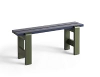 Billede af HAY Weekday Bench Duo B: 111 cm - Steel Blue Benchtop/Olive Frame