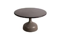Billede af Cane-line Outdoor Glaze Sofabord Stor Ø: 70 cm - Taupe/Black