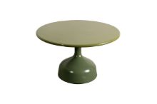 Billede af Cane-line Outdoor Glaze Sofabord Stor Ø: 70 cm - Olive Green/Green