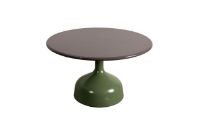 Billede af Cane-line Outdoor Glaze Sofabord Stor Ø: 70 cm - Olive Green/Taupe