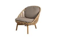 Billede af Cane-line Outdoor Hive Loungestol inkl. Hynder - Natural Teak/Taupe