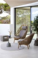 Billede af Cane-line Outdoor Hive Loungestol inkl. Hynder - Natural Teak/Taupe