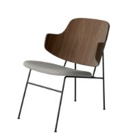 Billede af Audo Copenhagen The Penguin Lounge Chair  SH: 42 cm - Walnut/Re-Wool Beige