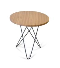 Billede af OX Denmarq MINI O Table Ø: 40 cm - Black Powder Coated Steel/Oak