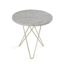 Billede af OX Denmarq MINI O Table Tall Ø: 50 cm - Brass/White Carrara Marble