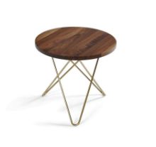 Billede af OX Denmarq MINI O Table Tall Ø: 50 cm - Brass/Walnut