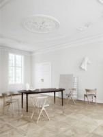 Billede af Sibast Furniture No 9 Dining Chair SH: 45 - White Oiled Oak/Aniline Silk Light Grey 0250 - 854