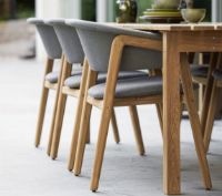 Billede af Cane-line Outdoor Luna Stol SH: 46 cm - Teak/Grey