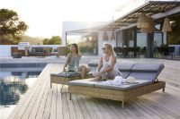 Billede af Cane-line Outdoor Rest Dobbelt Solvogn - Teak