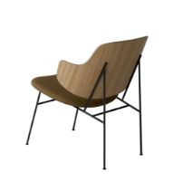 Billede af Audo Copenhagen The Penguin Lounge Chair  SH: 42 cm - Natural Oak/Re-Wool Yellow Ochre