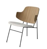 Billede af Audo Copenhagen The Penguin Lounge Chair  SH: 42 cm - Natural Oak/Hallingdal Grey