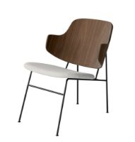 Billede af Audo Copenhagen The Penguin Lounge Chair  SH: 42 cm - Walnut/Hallingdal Grey