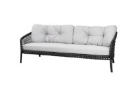 Billede af Cane-line Outdoor Ocean Large 3 pers. Sofa L: 202 cm Inkl. Hyndesæt - Dark Grey/White Grey