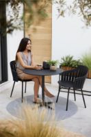 Billede af Cane-line Outdoor Choice Stol H: 87 cm - 4 Legs Black Steel/Black