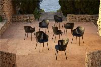 Billede af Cane-line Outdoor Choice Stol H: 87 cm - 4 Legs Black Steel/Black