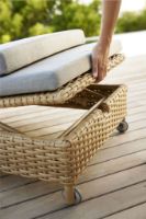 Billede af Cane-line Outdoor Rest Solvogn Single L: 197 cm - Natural Weave 
