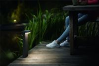 Billede af PHILIPS Bustan Søjlelampe H: 40 cm - Antracitgrå/Aluminium/Varm Hvid