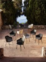 Billede af Cane-line Outdoor Choice Stol H: 87 cm - 4 Legs Black Steel/Taupe