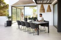 Billede af Cane-line Outdoor Choice Stol H: 87 cm - Black Sled Steel/Dark Green