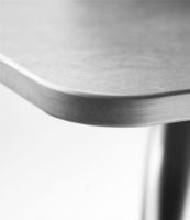 Billede af FDB Møbler M21 Teglgård Havebord 90x90 cm - Rustfrit Stål/Sten