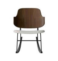 Billede af Audo Copenhagen The Penguin Rocking Chair SH: 42 cm - Walnut/Hallingdal Grey