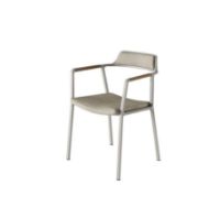 Billede af Vipp 711 Outdoor Open-Air Chair H: 76 cm - Light Grey Aluminium/Meadow