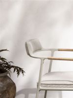 Billede af Vipp 711 Outdoor Open-Air Chair H: 76 cm - Light Grey Aluminium/Meadow