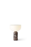 Billede af New Works Kizu Portable Table Lamp Ø: 18 cm - Rosso Levanto Marble/White Acrylic
