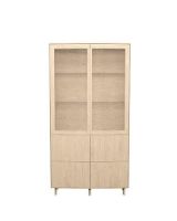 Billede af Skovby Vitrineskab SM410 100x37x192 cm - Hvidolieret Eg