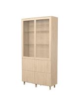 Billede af Skovby Vitrineskab SM410 100x37x192 cm - Hvidolieret Eg