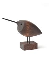 Billede af Warm Nordic Beak Bird Awake Snipe 13x18,5 cm - Røget Eg