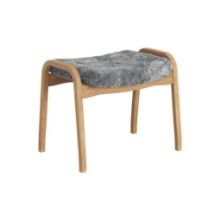 Billede af Swedese Lamino Fodskammel H: 48 cm - Olieret Eg/Scandinavian Grey