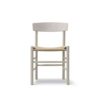 Billede af Fredericia Furniture 3239 J39 Mogensen Spisebordsstol SH: 46 cm - Pebble Grey Bøg/Naturfarvet Flet