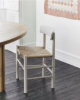 Billede af Fredericia Furniture 3239 J39 Mogensen Spisebordsstol SH: 46 cm - Pebble Grey Bøg/Naturfarvet Flet
