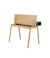 Billede af FDB Møbler C68 Nørrebro Skrivebord 118x69,4 cm - Eg/Linoleum Nero